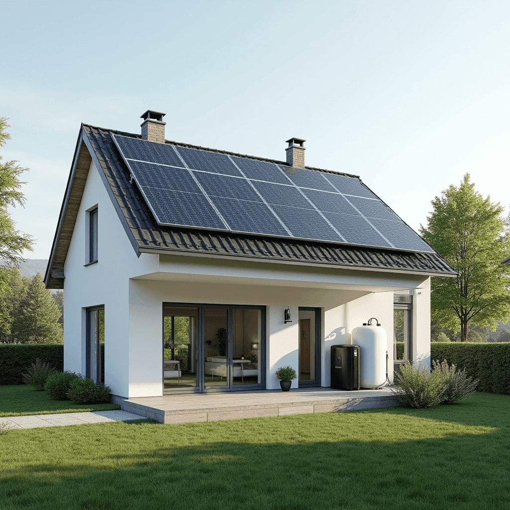 Wasserstoffspeicher für Einfamilienhaus mit Photovoltaikanlage