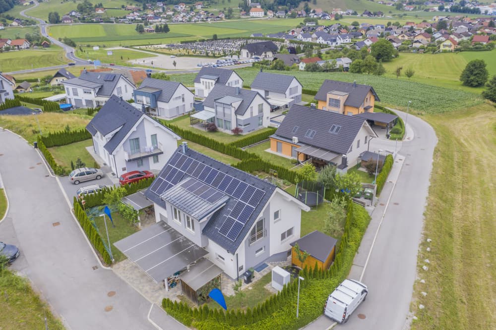 Photovoltaikanlage auf einem Einfamilienhaus in Österreich